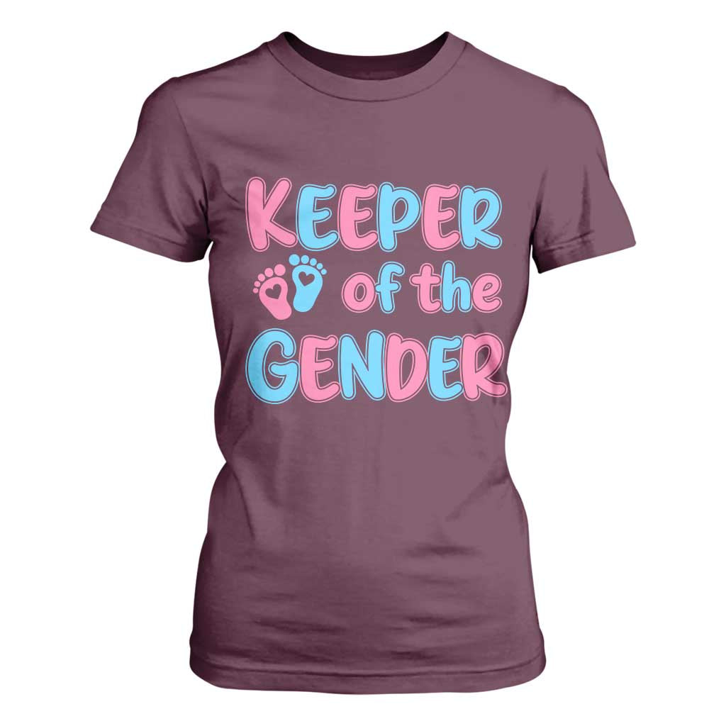 Funny Pregnancy Announcement T Shirt For Women Keeper Of The Gender