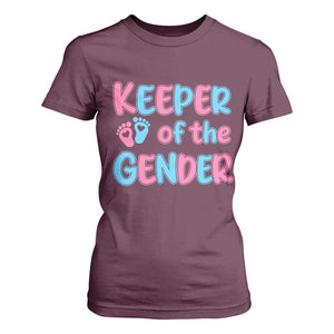 Funny Pregnancy Announcement T Shirt For Women Keeper Of The Gender