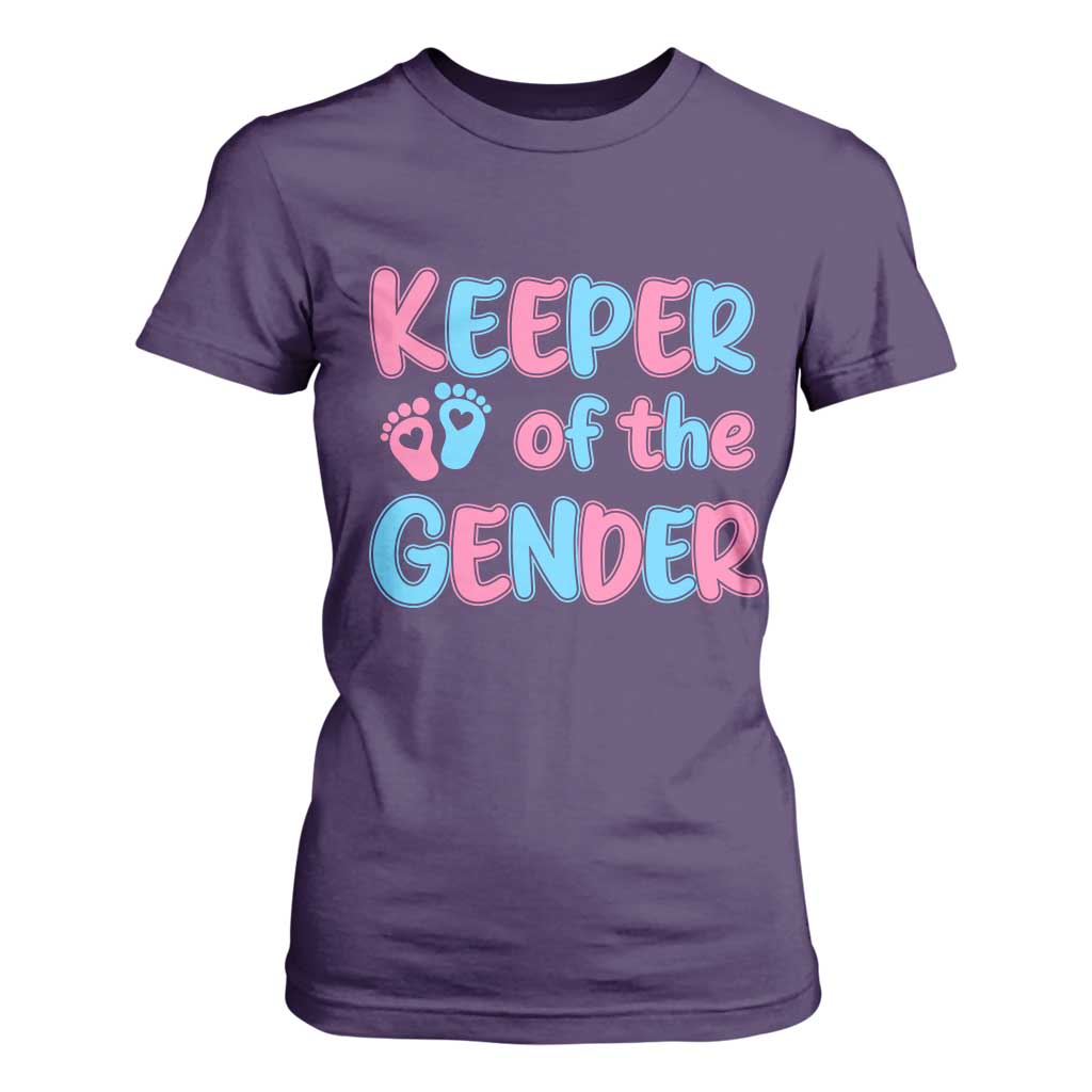 Funny Pregnancy Announcement T Shirt For Women Keeper Of The Gender