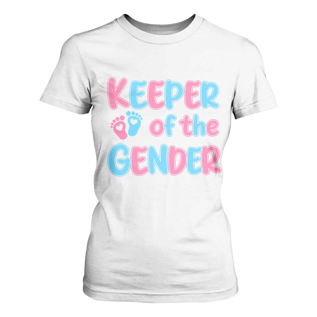 Funny Pregnancy Announcement T Shirt For Women Keeper Of The Gender