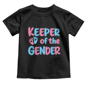 Funny Pregnancy Announcement Toddler T Shirt Keeper Of The Gender