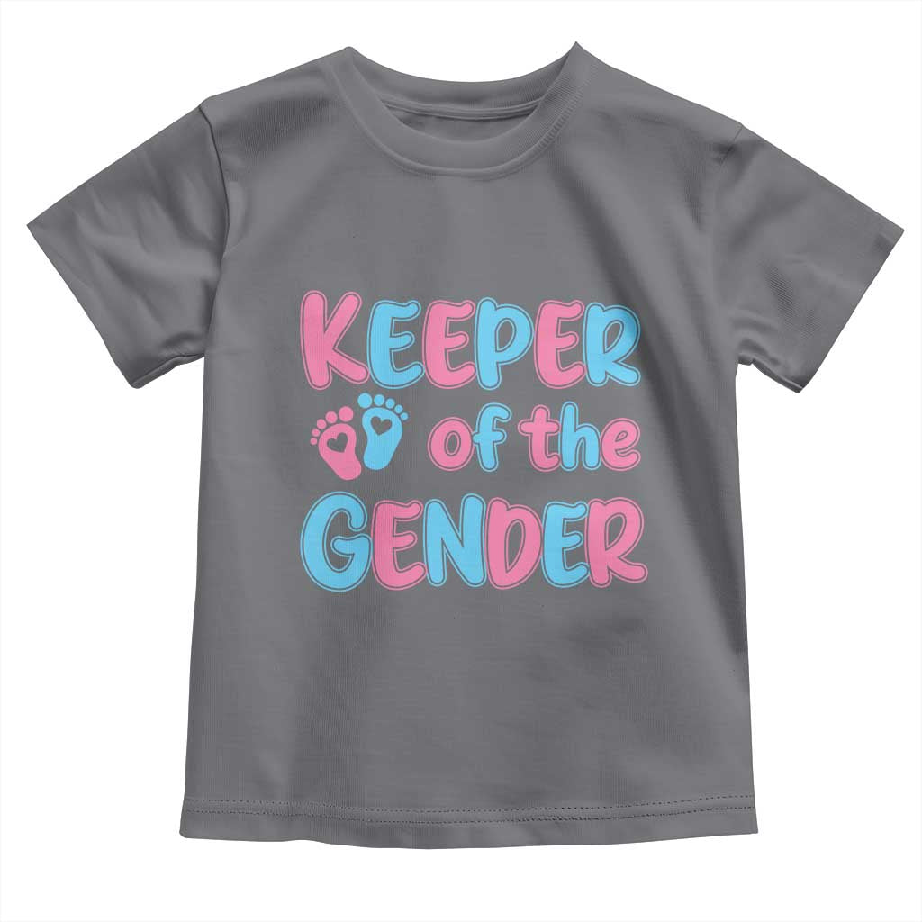 Funny Pregnancy Announcement Toddler T Shirt Keeper Of The Gender