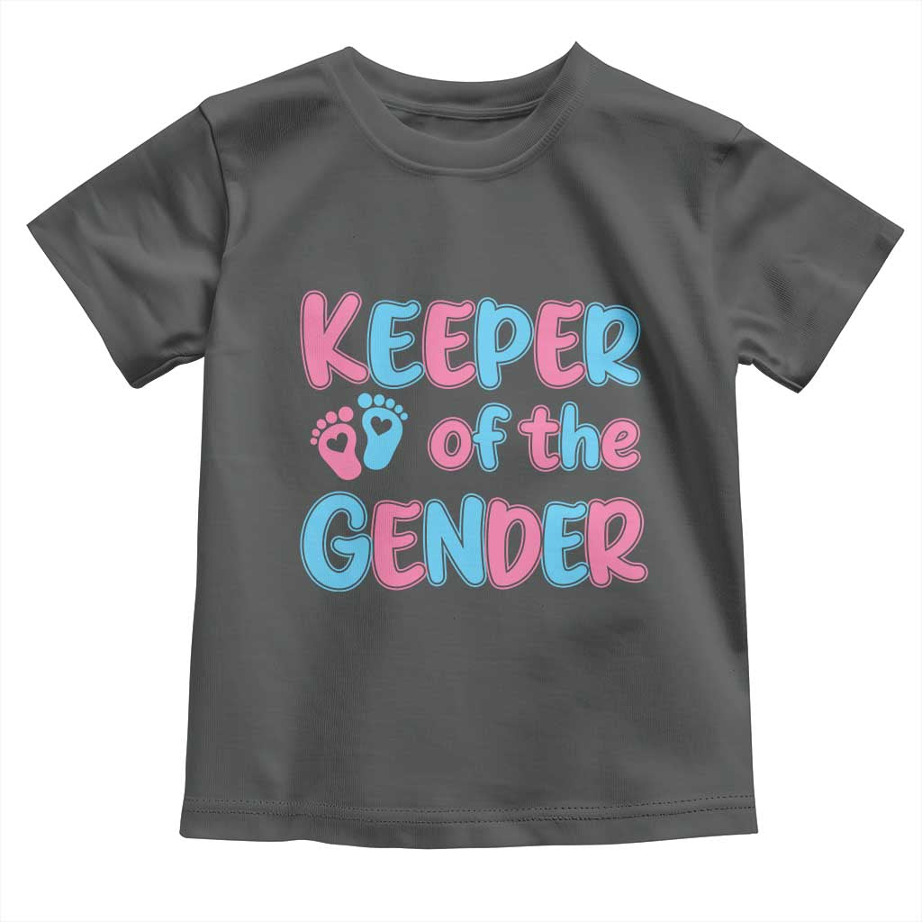 Funny Pregnancy Announcement Toddler T Shirt Keeper Of The Gender