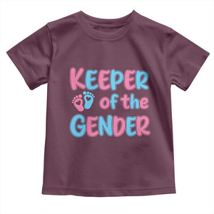 Funny Pregnancy Announcement Toddler T Shirt Keeper Of The Gender