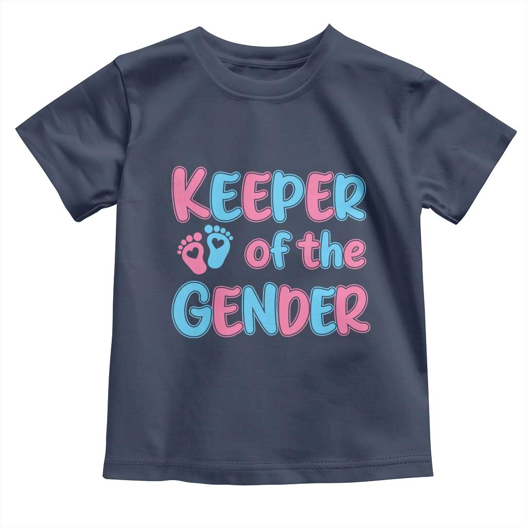 Funny Pregnancy Announcement Toddler T Shirt Keeper Of The Gender