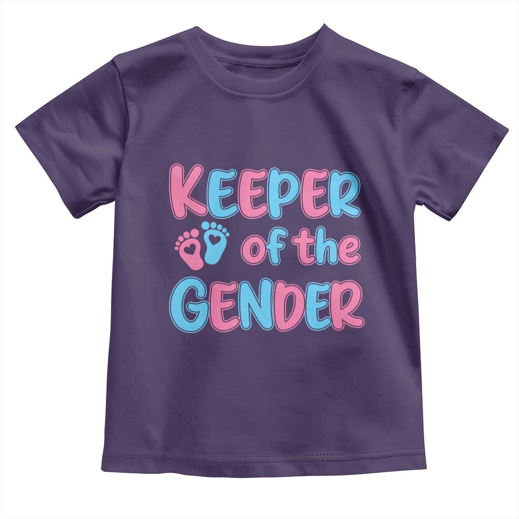 Funny Pregnancy Announcement Toddler T Shirt Keeper Of The Gender