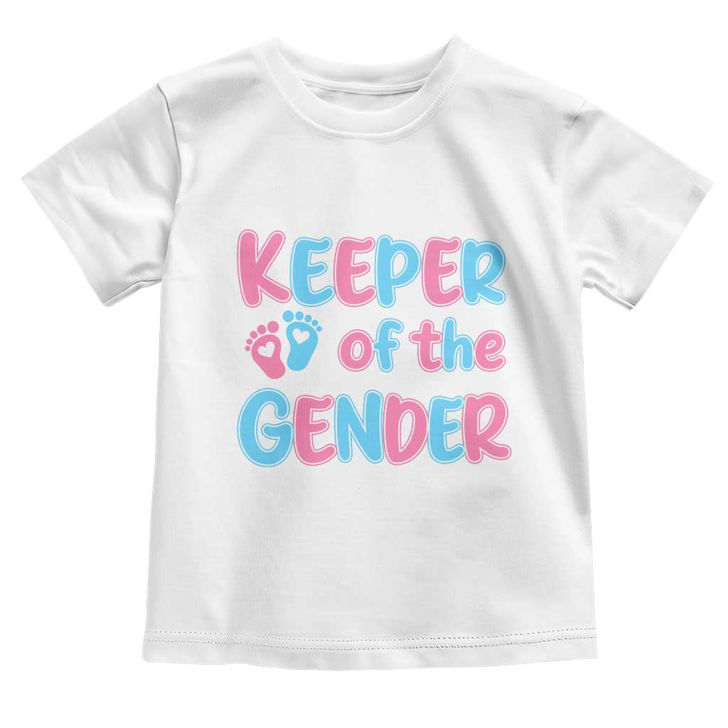 Funny Pregnancy Announcement Toddler T Shirt Keeper Of The Gender