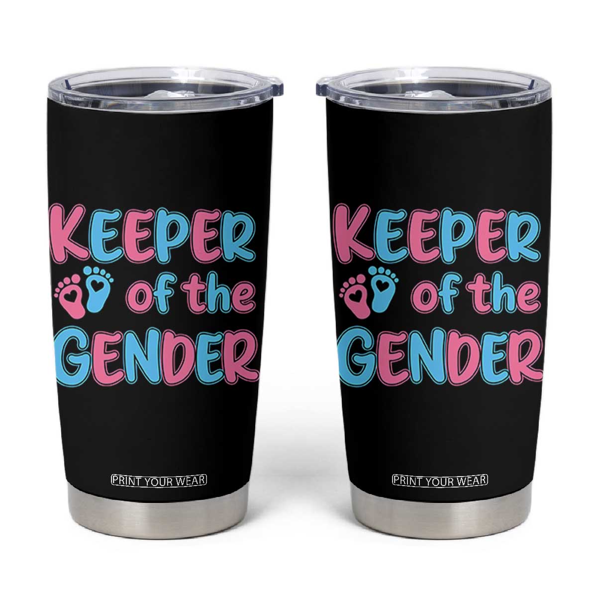 Funny Pregnancy Announcement Tumbler Cup Keeper Of The Gender
