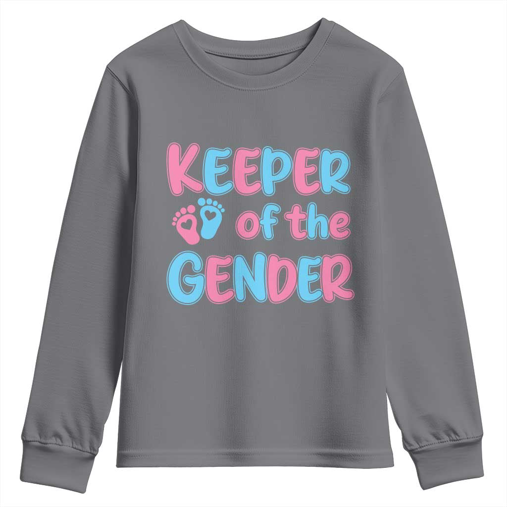 Funny Pregnancy Announcement Youth Sweatshirt Keeper Of The Gender