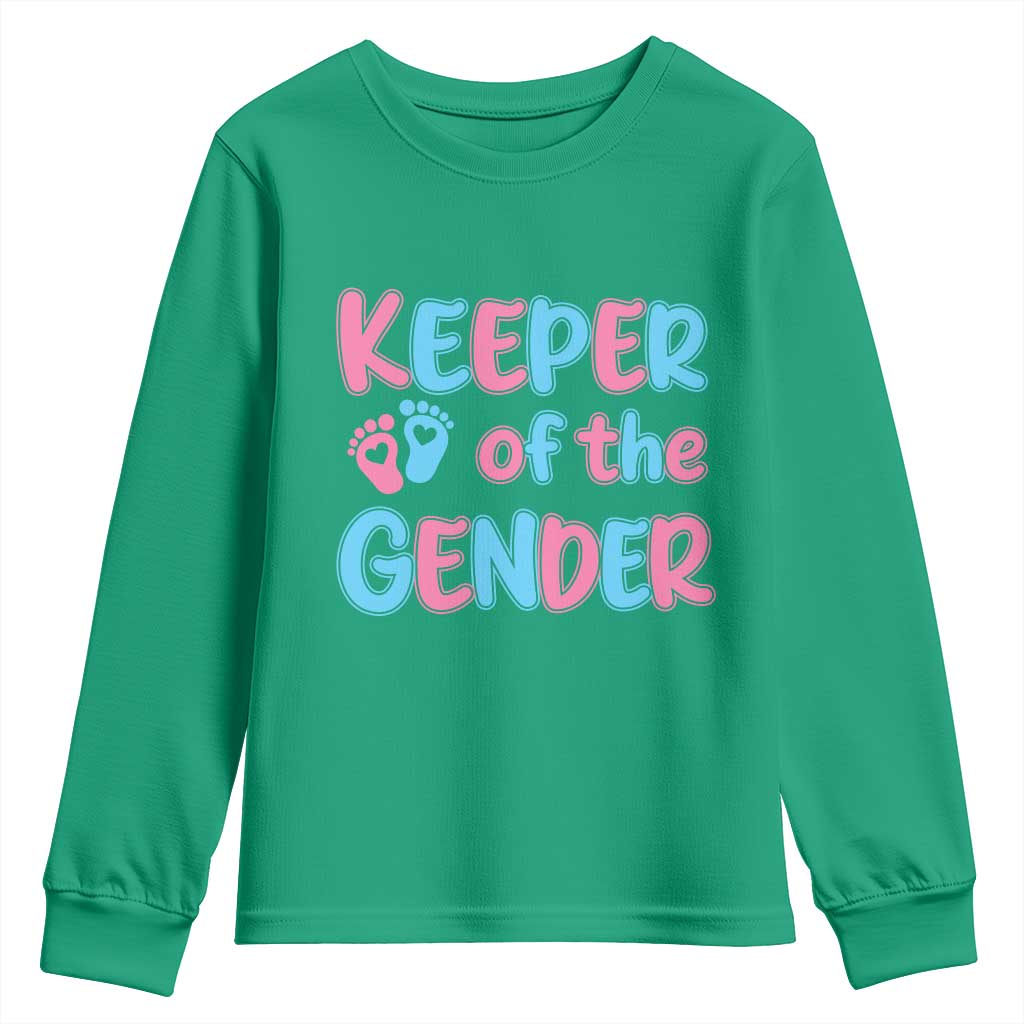 Funny Pregnancy Announcement Youth Sweatshirt Keeper Of The Gender