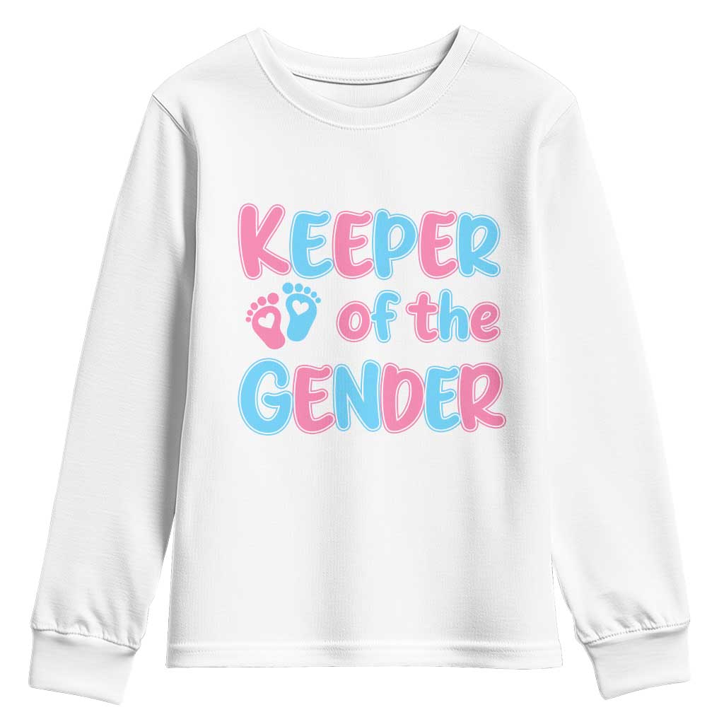 Funny Pregnancy Announcement Youth Sweatshirt Keeper Of The Gender