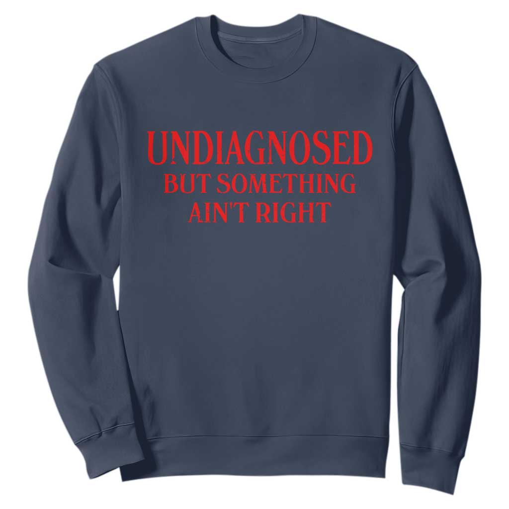 Funny Sarcastic Sweatshirt Undiagnosed But Something Aint Right