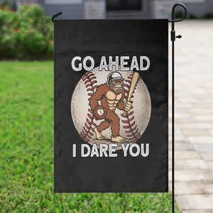 Funny Bigfoot Baseball Catcher Garden Flag Go Ahead I Dare You Gift TS12 Print Your Wear