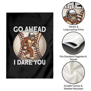 Funny Bigfoot Baseball Catcher Garden Flag Go Ahead I Dare You Gift TS12 Print Your Wear