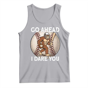 Funny Bigfoot Baseball Catcher Tank Top Go Ahead I Dare You Gift TS12 Athletic Heather Print Your Wear