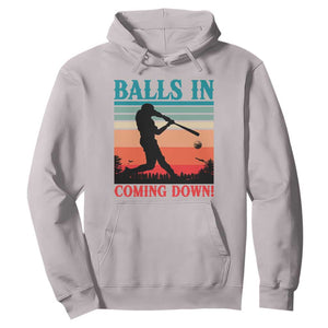 Funny BaseBall Lover Hoodie Balls In Coming Down TS12 Ice Gray Print Your Wear
