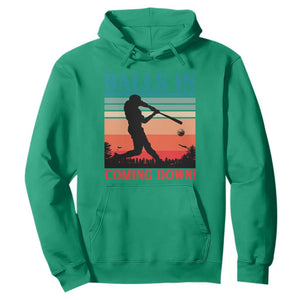 Funny BaseBall Lover Hoodie Balls In Coming Down TS12 Irish Green Print Your Wear