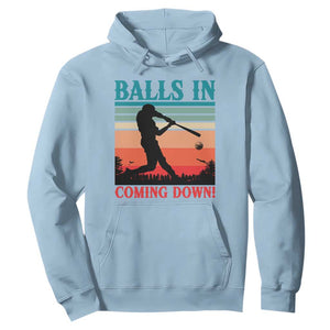 Funny BaseBall Lover Hoodie Balls In Coming Down TS12 Light Blue Print Your Wear