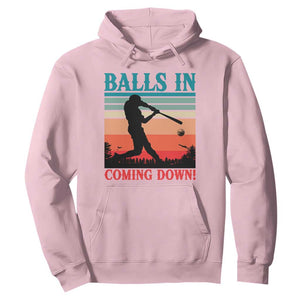 Funny BaseBall Lover Hoodie Balls In Coming Down TS12 Light Pink Print Your Wear