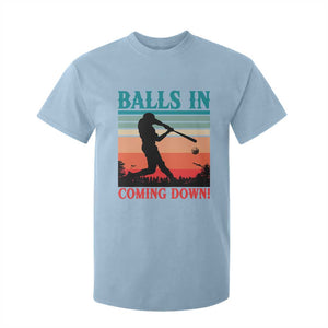Funny BaseBall Lover T Shirt For Kid Balls In Coming Down TS12 Light Blue Print Your Wear