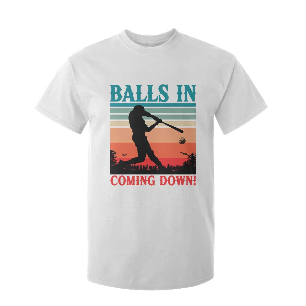 Funny BaseBall Lover T Shirt For Kid Balls In Coming Down TS12 White Print Your Wear