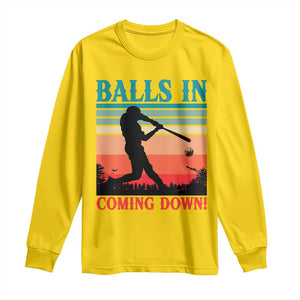 Funny BaseBall Lover Long Sleeve Shirt Balls In Coming Down TS12 Daisy Print Your Wear