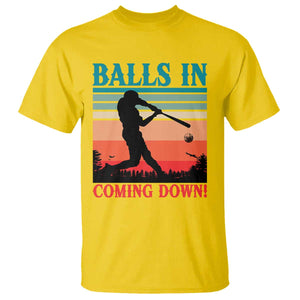 Funny BaseBall Lover T Shirt Balls In Coming Down TS12 Daisy Print Your Wear