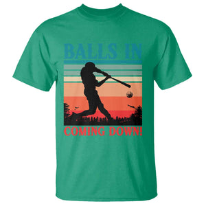 Funny BaseBall Lover T Shirt Balls In Coming Down TS12 Irish Green Print Your Wear