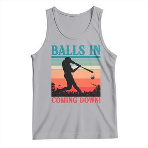 Funny BaseBall Lover Tank Top Balls In Coming Down TS12 Athletic Heather Print Your Wear