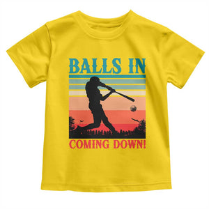 Funny BaseBall Lover Toddler T Shirt Balls In Coming Down TS12 Daisy Print Your Wear