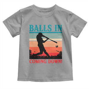 Funny BaseBall Lover Toddler T Shirt Balls In Coming Down TS12 Sport Gray Print Your Wear