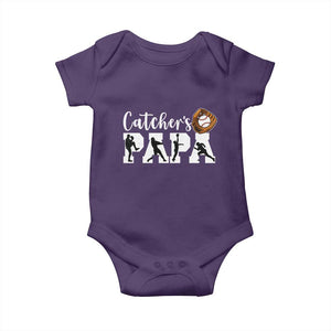 Catchers Papa Baby Onesie Funny Gift For Catcher Player TS12 Purple Print Your Wear