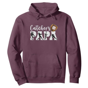 Catchers Papa Hoodie Funny Gift For Catcher Player TS12 Maroon Print Your Wear