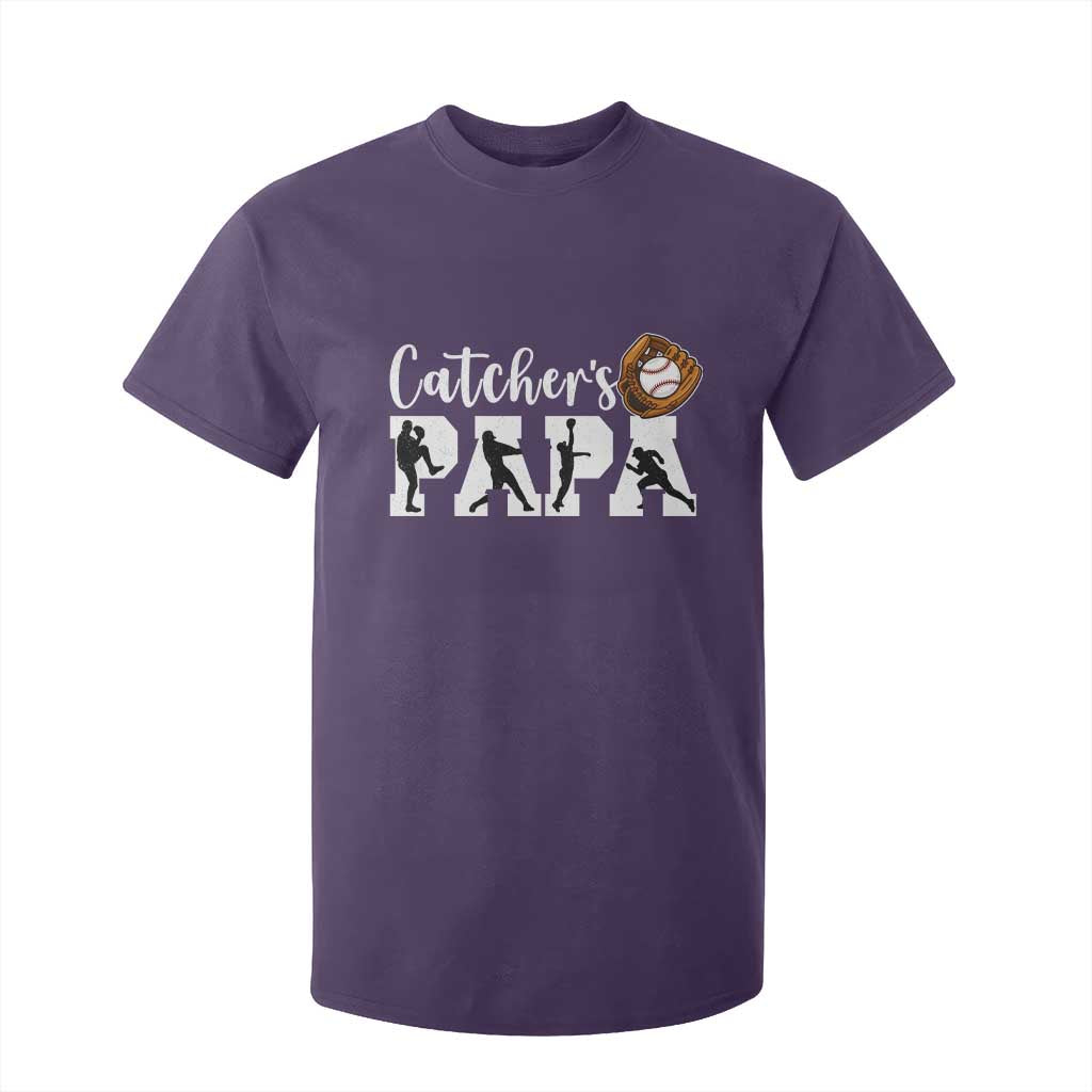 Catchers Papa T Shirt For Kid Funny Gift For Catcher Player TS12 Purple Print Your Wear