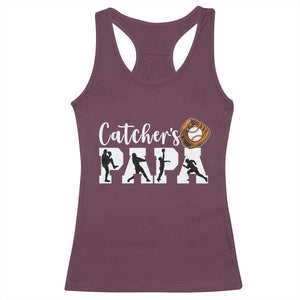 Catchers Papa Racerback Tank Top Funny Gift For Catcher Player TS12 Maroon Print Your Wear
