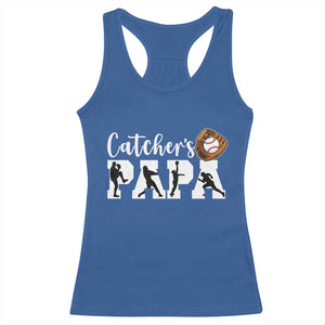 Catchers Papa Racerback Tank Top Funny Gift For Catcher Player TS12 Royal Blue Print Your Wear