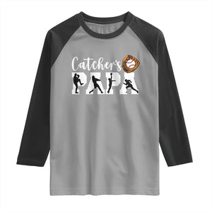 Catchers Papa Raglan Shirt Funny Gift For Catcher Player TS12 Sport Gray Black Print Your Wear