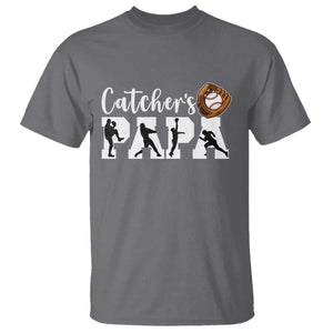 Catchers Papa T Shirt Funny Gift For Catcher Player TS12 Charcoal Print Your Wear