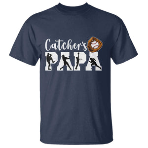 Catchers Papa T Shirt Funny Gift For Catcher Player TS12 Navy Print Your Wear