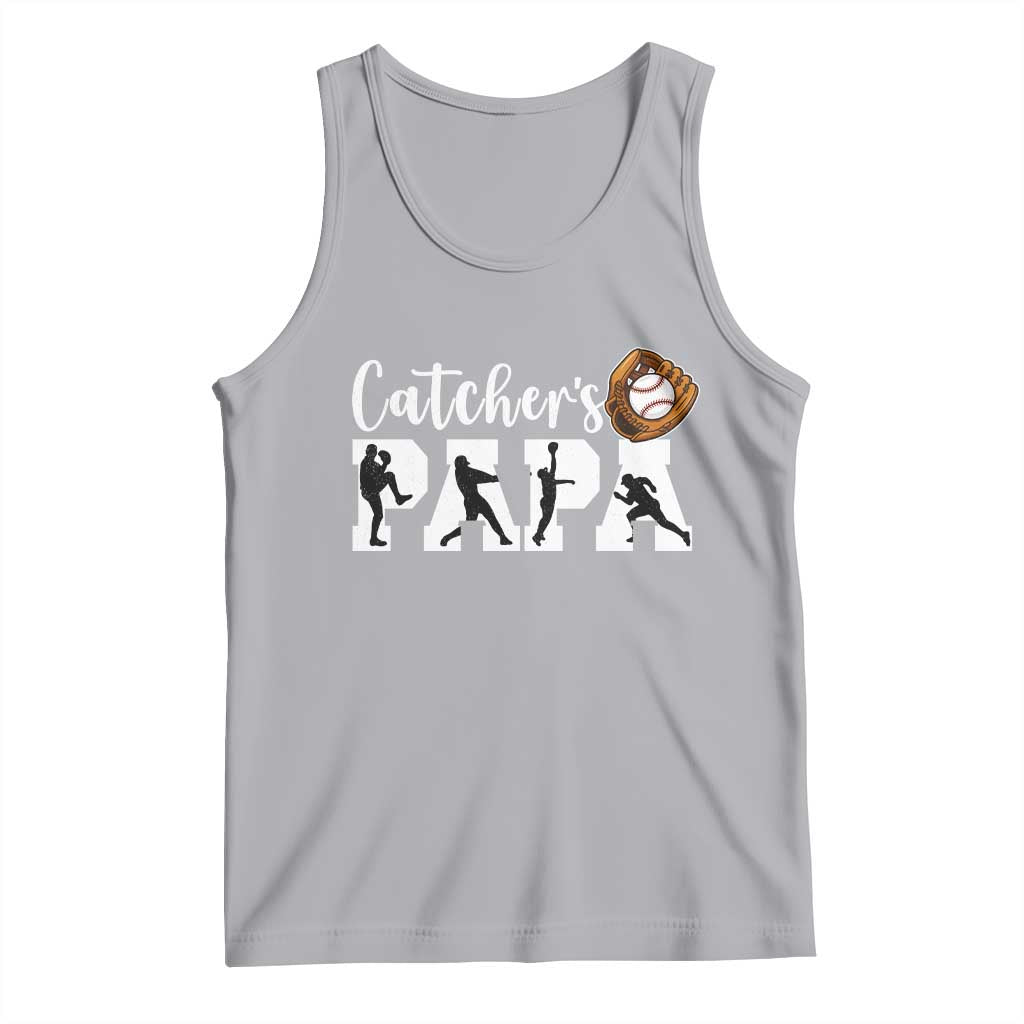 Catchers Papa Tank Top Funny Gift For Catcher Player TS12 Athletic Heather Print Your Wear