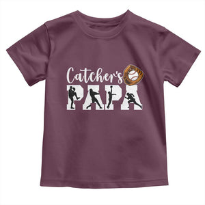 Catchers Papa Toddler T Shirt Funny Gift For Catcher Player TS12 Maroon Print Your Wear
