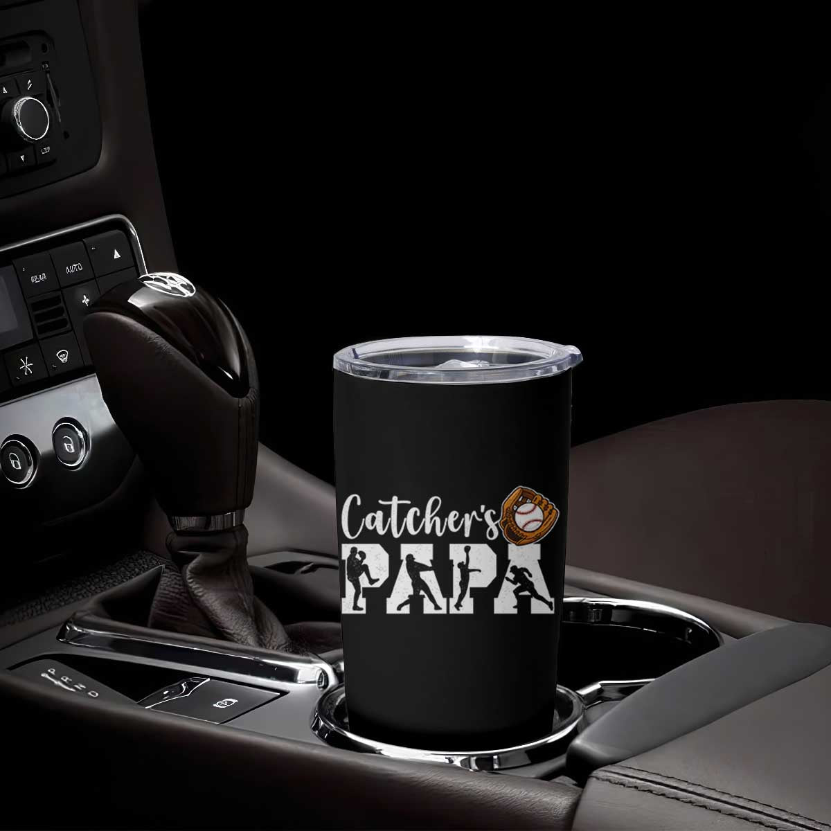 Catchers Papa Tumbler Cup Funny Gift For Catcher Player TS12 Print Your Wear