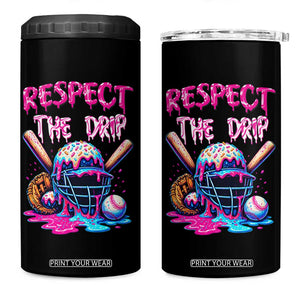 Funny Respect The Drip Baseball Mask 4 in 1 Can Cooler Tumbler Sports Lover TS12 One Size: 16 oz Black Print Your Wear