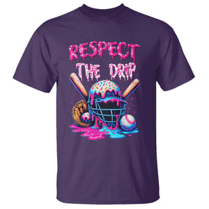 Funny Respect The Drip Baseball Mask T Shirt Sports Lover TS12 Purple Print Your Wear