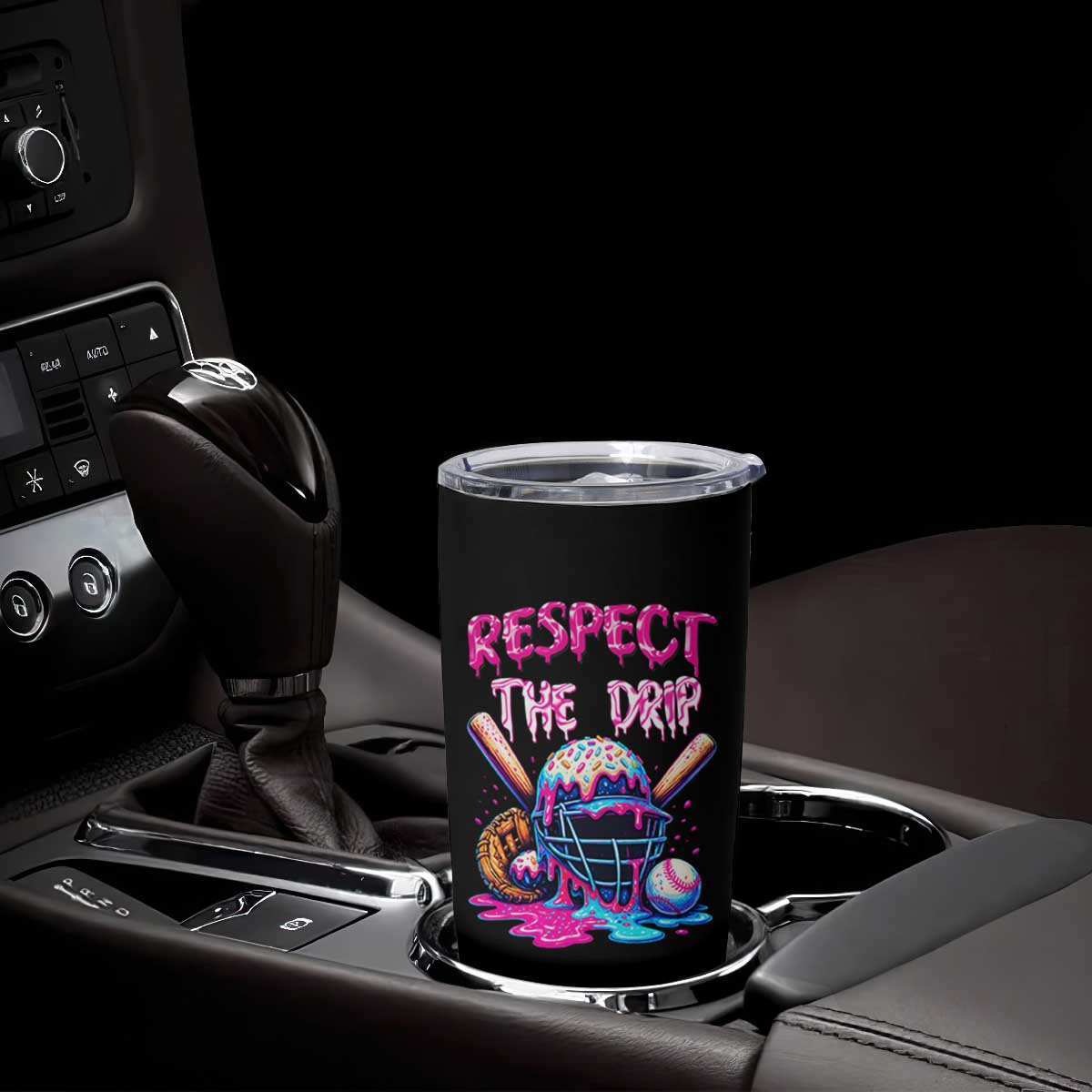 Funny Respect The Drip Baseball Mask Tumbler Cup Sports Lover TS12 Print Your Wear