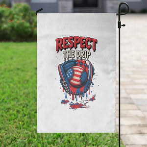 Respect The Drip Garden Flag Patriotic Baseball USA Sports Lover TS12 Print Your Wear