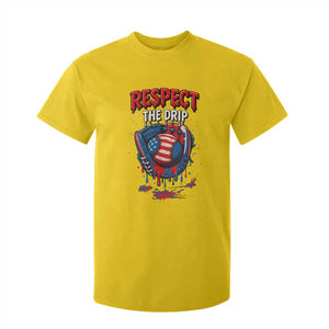 Respect The Drip T Shirt For Kid Patriotic Baseball USA Sports Lover TS12 Daisy Print Your Wear