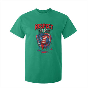 Respect The Drip T Shirt For Kid Patriotic Baseball USA Sports Lover TS12 Irish Green Print Your Wear