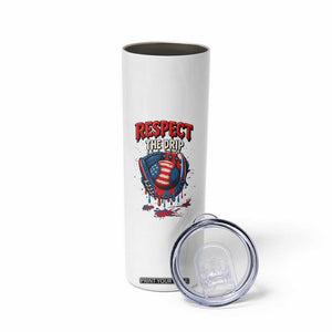 Respect The Drip Skinny Tumbler Patriotic Baseball USA Sports Lover TS12 Print Your Wear