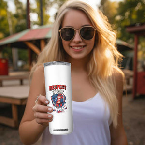 Respect The Drip Skinny Tumbler Patriotic Baseball USA Sports Lover TS12 Print Your Wear